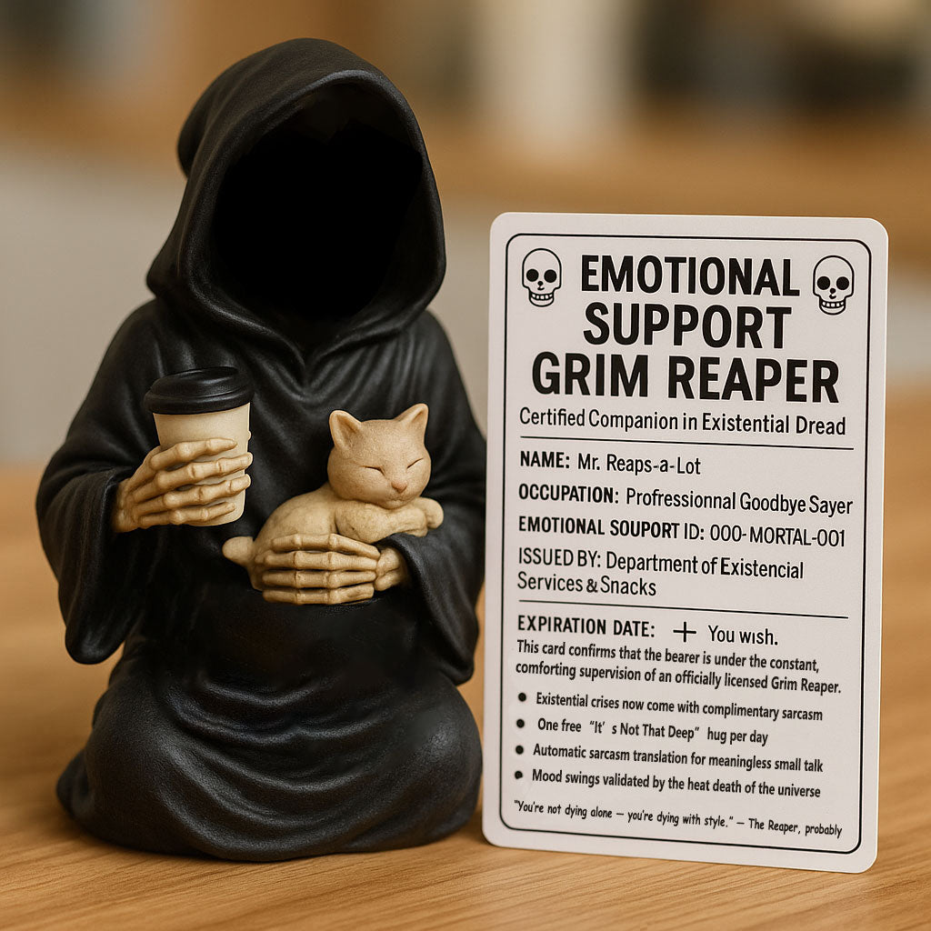 💀☕ Emotional Support Grim Reaper - Your New Existential BFF
