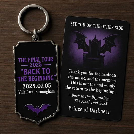 “Back to the Beginning” Final Tour Ticket Keychain
