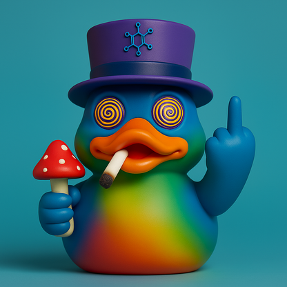 🤣Middle Finger Psychedelic Duck