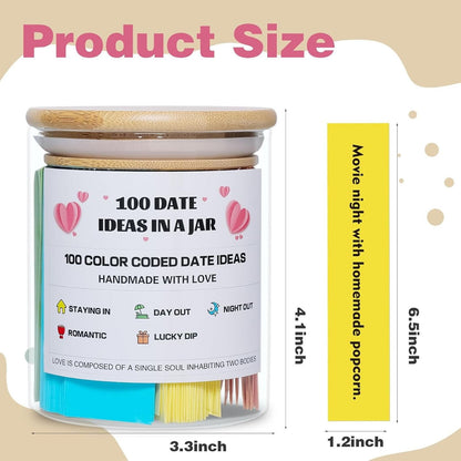🎁100 Unique Date Ideas in a Jar💕