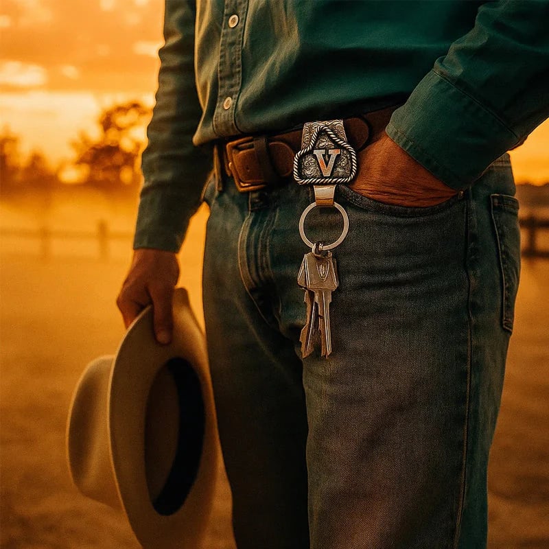 Vintage Letter Keychain