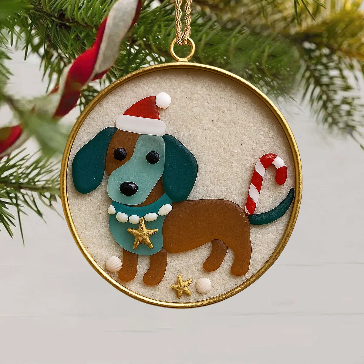 Dog Glass Ornament