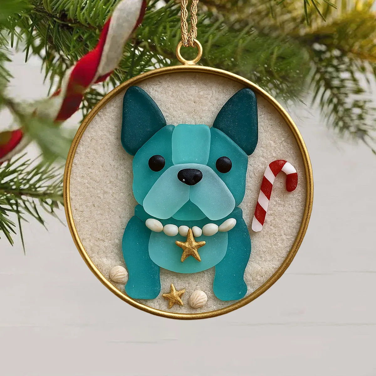 Dog Glass Ornament