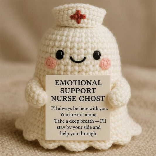 Ghost Nurse Knitted Figurine