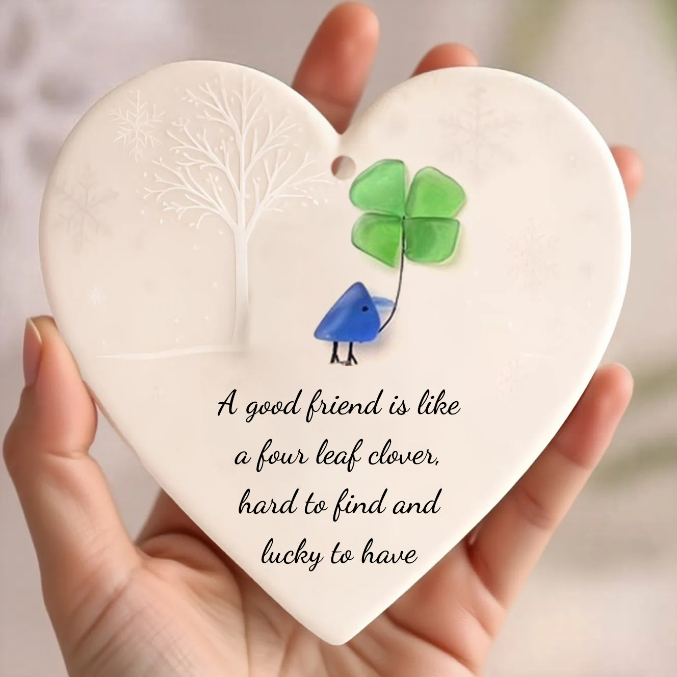 ❤Heart-Shaped Sea Glass Friendship Keepsake