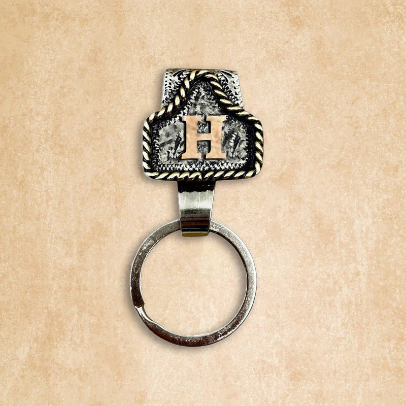 Vintage Letter Keychain