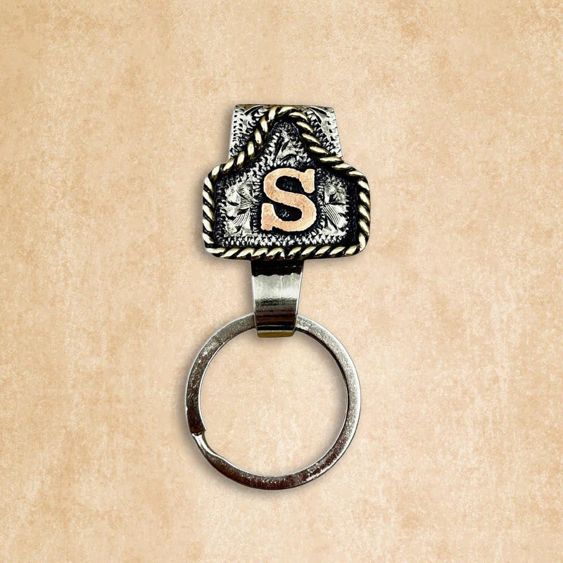 Vintage Letter Keychain