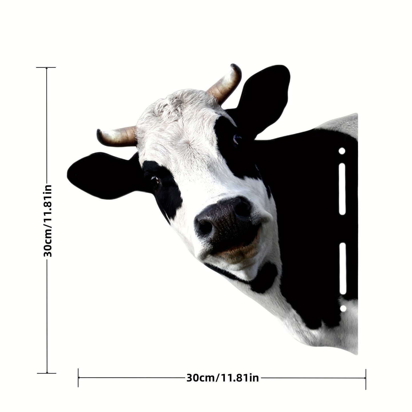 Cute Cows Head Shape Iron Silhouette - Perfect for Outdoor Garden Fence