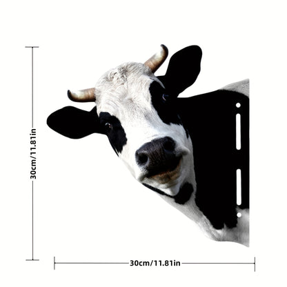 Cute Cows Head Shape Iron Silhouette - Perfect for Outdoor Garden Fence