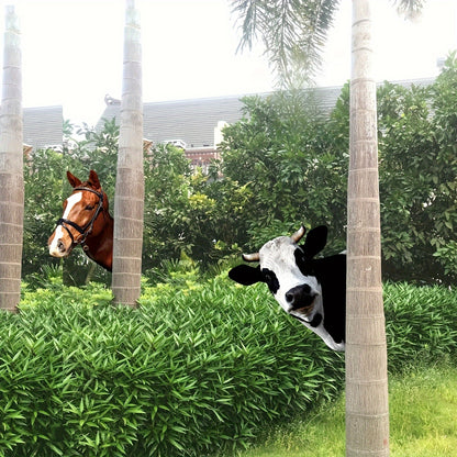 Cute Cows Head Shape Iron Silhouette - Perfect for Outdoor Garden Fence