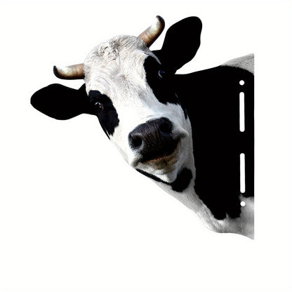 Cute Cows Head Shape Iron Silhouette - Perfect for Outdoor Garden Fence