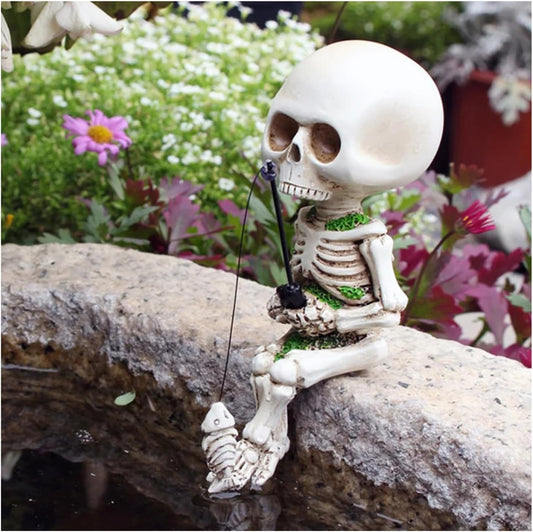 💀Halloween Fishing Skeleton Garden Accessory(4.5")