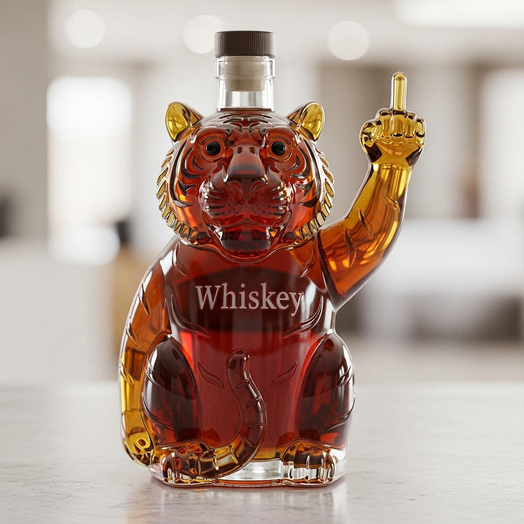 🐾Middle Finger Animal Whiskey Bottle