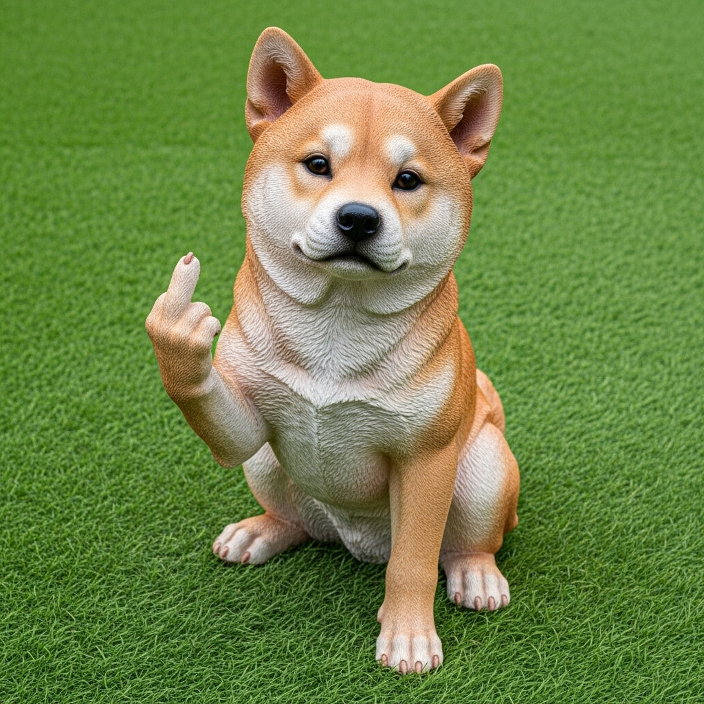 🐶Rude Dog Middle Finger Figurines