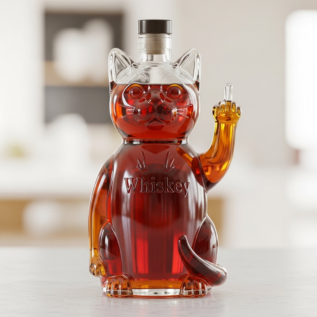 🐾Middle Finger Animal Whiskey Bottle