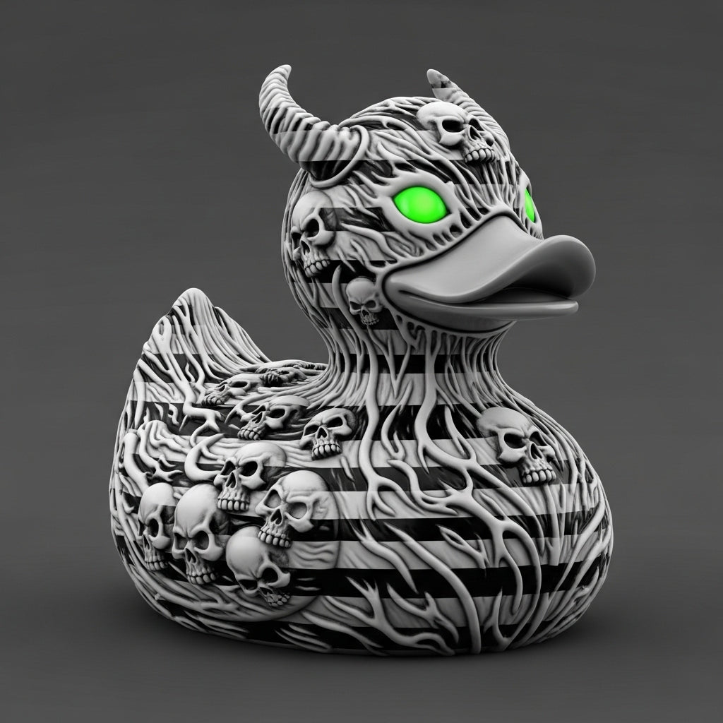 Devil's Skull Duck Ornament