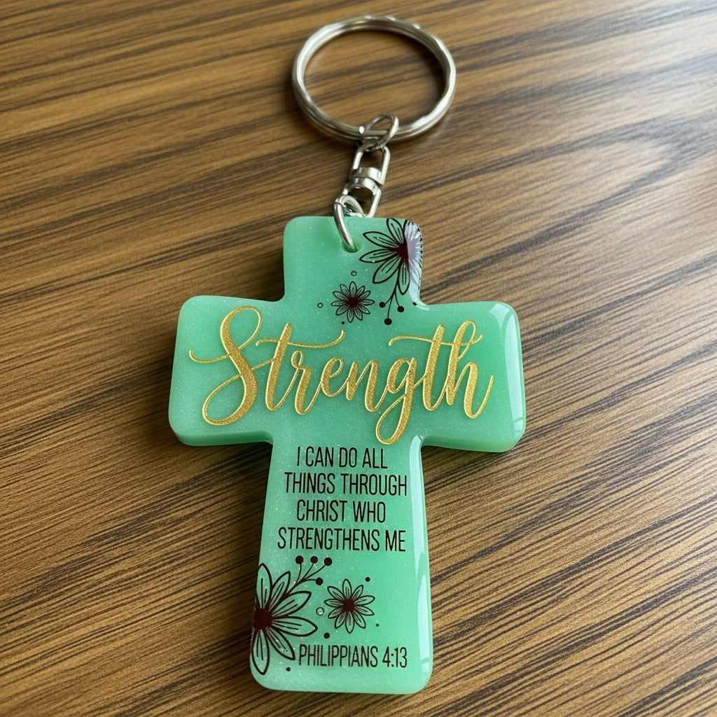 Inspirational Cross Keychains – Faith-Based Christian Key Rings ✝️