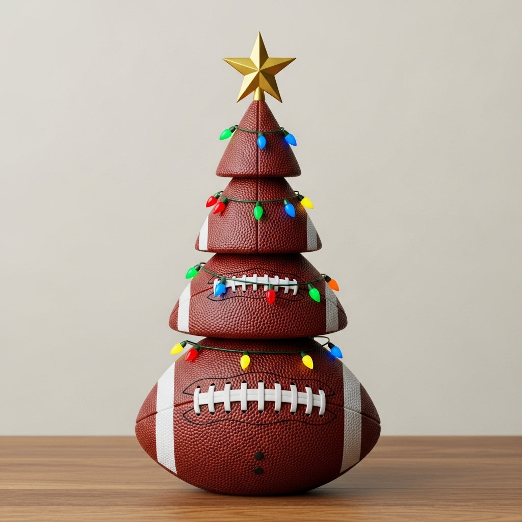 🏈🏆 Sporty Christmas Tree – Celebrate the Holidays Like a True Fan!