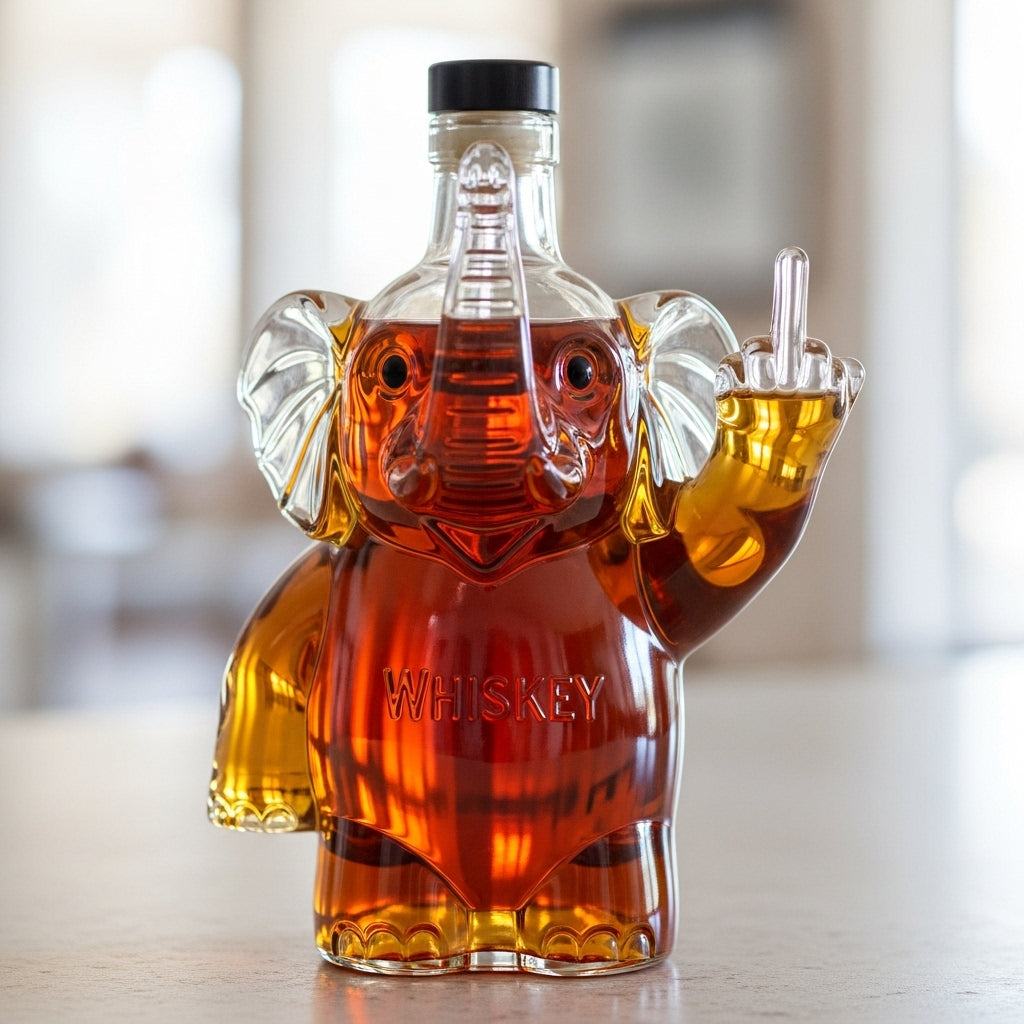🐾Middle Finger Animal Whiskey Bottle
