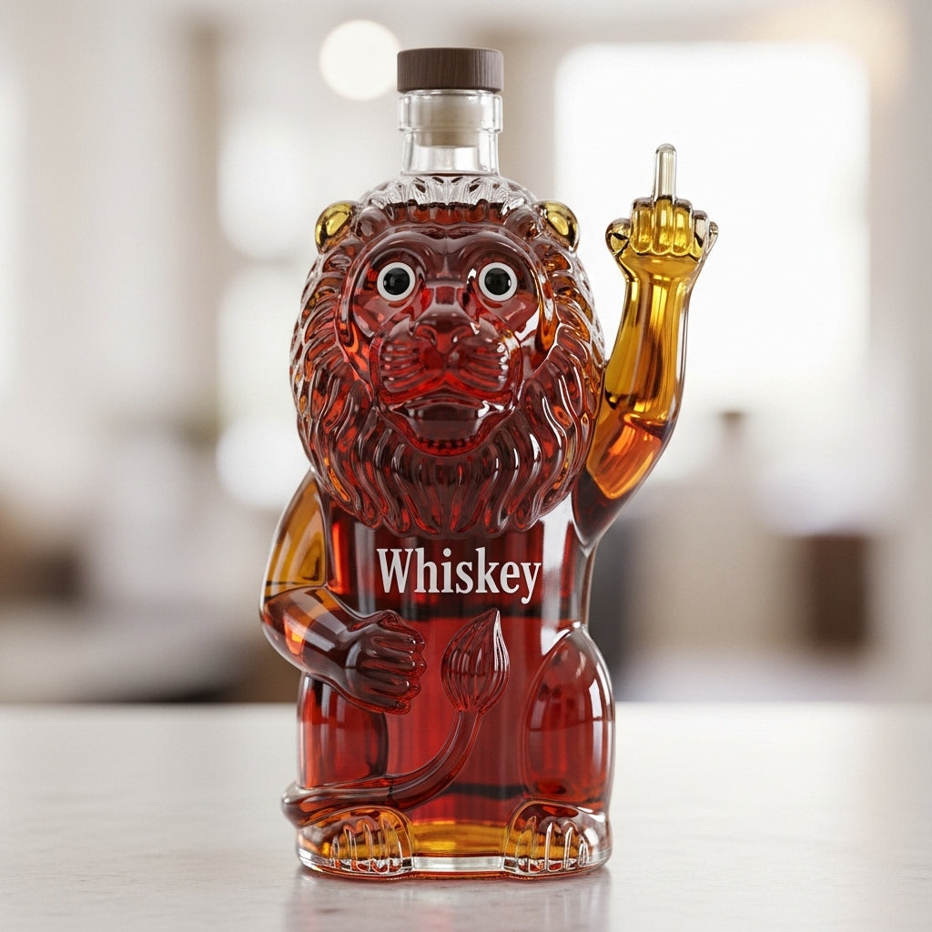 🐾Middle Finger Animal Whiskey Bottle
