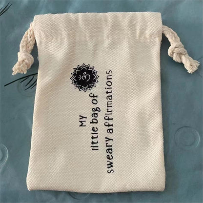 🎅Funny Affirmation Card Gift With Storage Pouch🎁