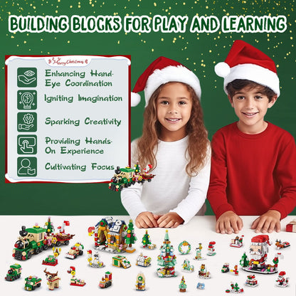 🔥Christmas Hot Sale-Advent Calendar Kids Christmas Building Blocks