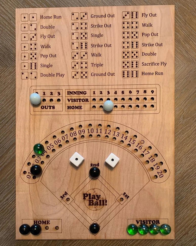 📐Handmade - 🎲Baseball Dice Board Game(BUY 2 GET FREE SHIPPING)