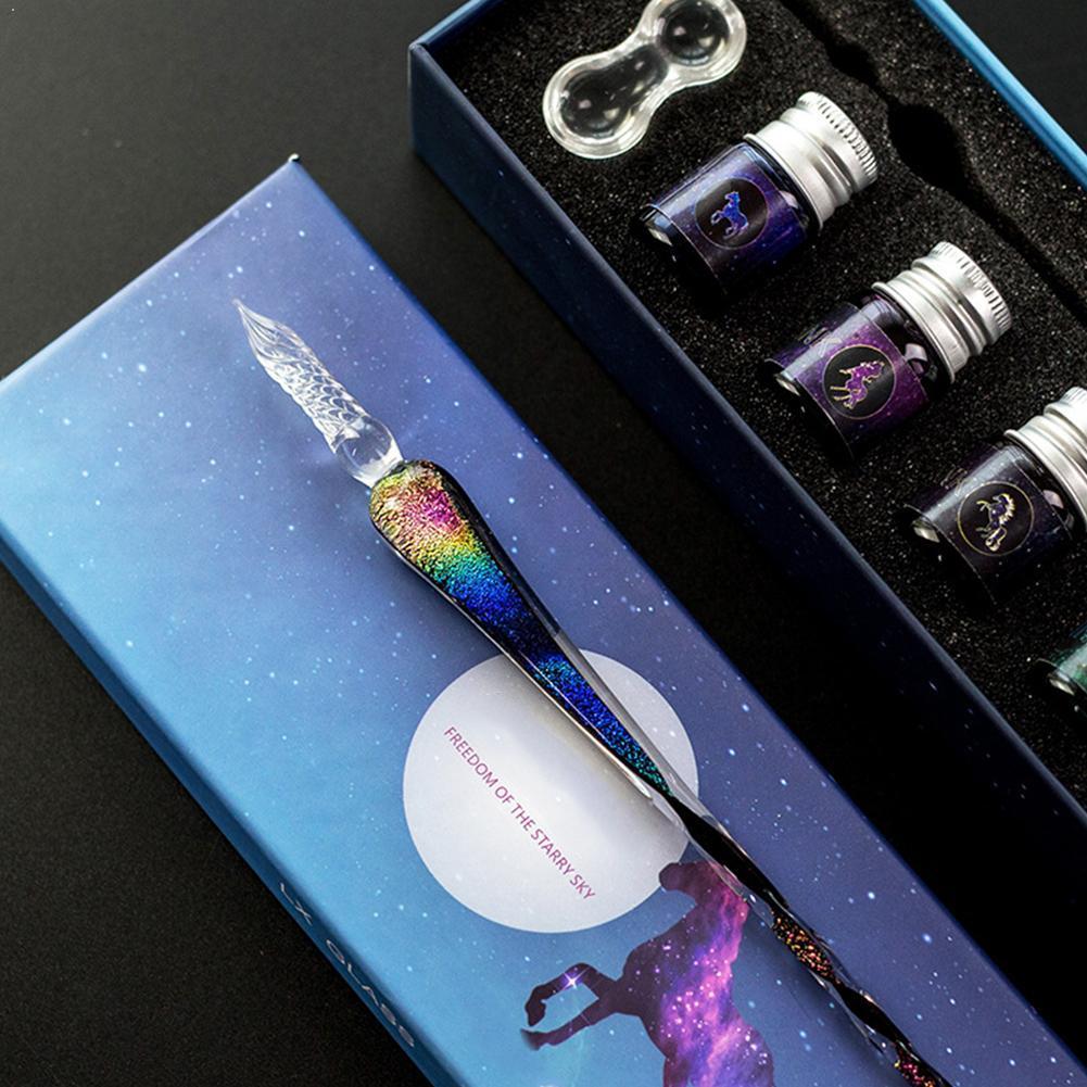 ✨Hot Sale✨-🎨2023 Calligraphy Glass Dip Pen Ink Set