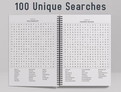 Horror Movies Word Search | Horror Movie Lover Gifts