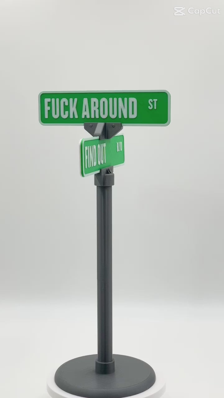 🔥Hot Sale 50%OFF-🤣F Around/Find Out Street Sign Desk Decoration