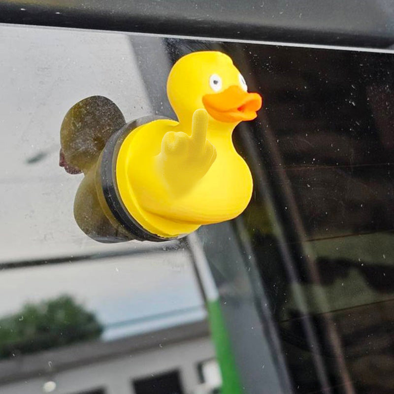 🚗💦 Meet the Ultimate Car Accessory: The Fun Middle Finger Spraying Duck! 🦆💥