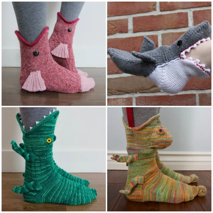 🎅Hot Sale- 3D Knit Crocodile Socks