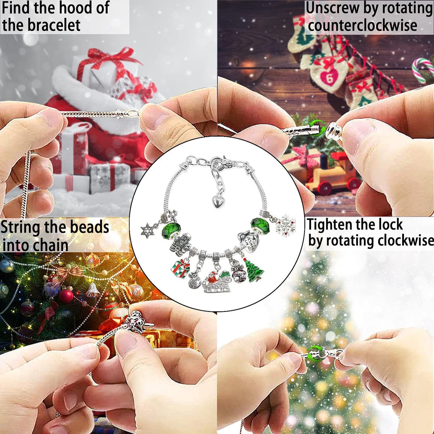 💥78% OFF NOW💥--24 Pcs DIY Christmas Advent Calendar Bracelets Set❤