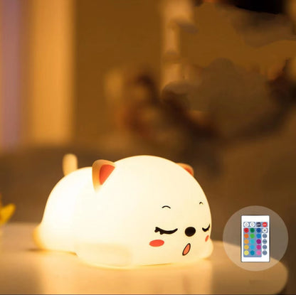 🔥Colorful Cat LED Dimming Night Light😺