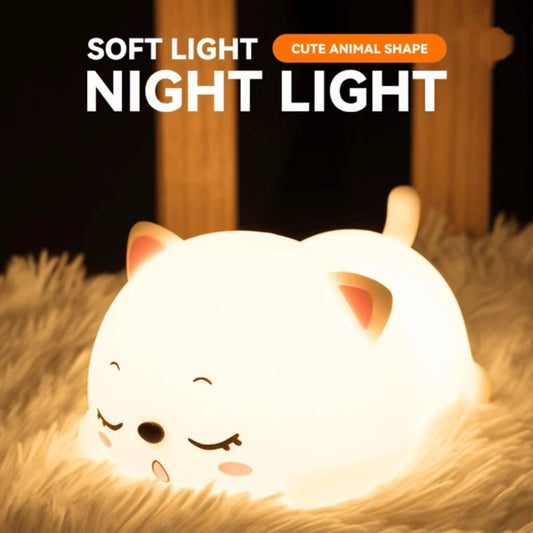 🔥Colorful Cat LED Dimming Night Light😺