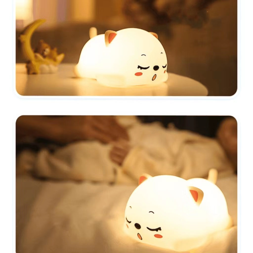🔥Colorful Cat LED Dimming Night Light😺