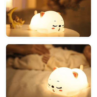 🔥Colorful Cat LED Dimming Night Light😺