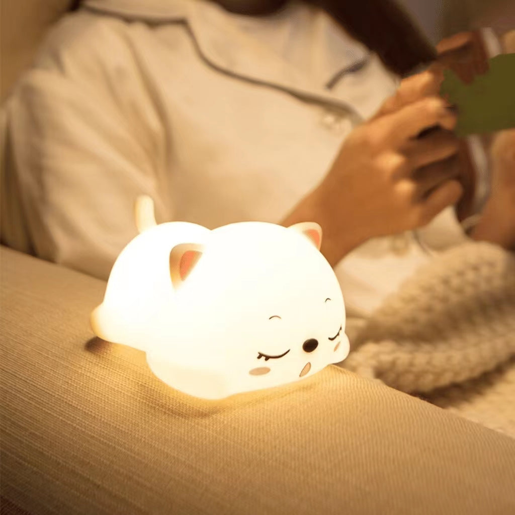 🔥Colorful Cat LED Dimming Night Light😺