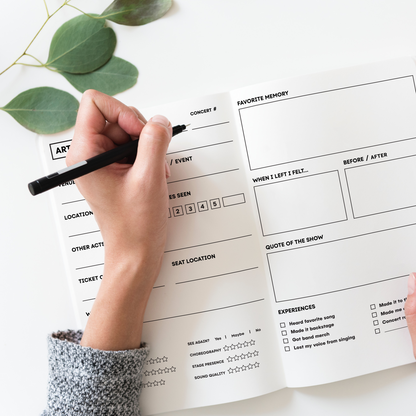 🎼Concert Journal | Track Favorite Concerts