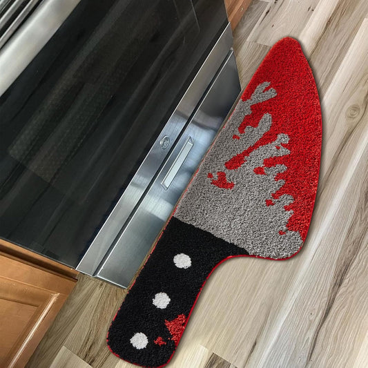 👿Halloween Scream Knife Throw Rug