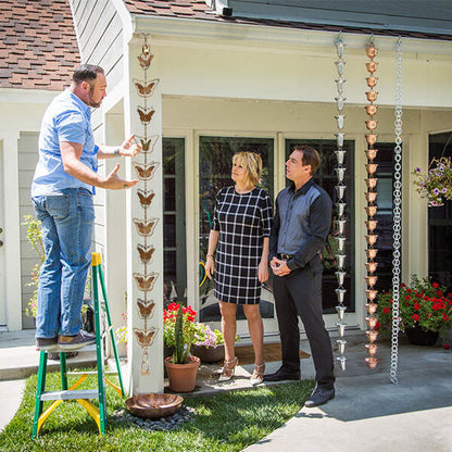 🔥NEW ARRIVAL🔥Rain Chain Metal Garden Art Gift for Mom🦋