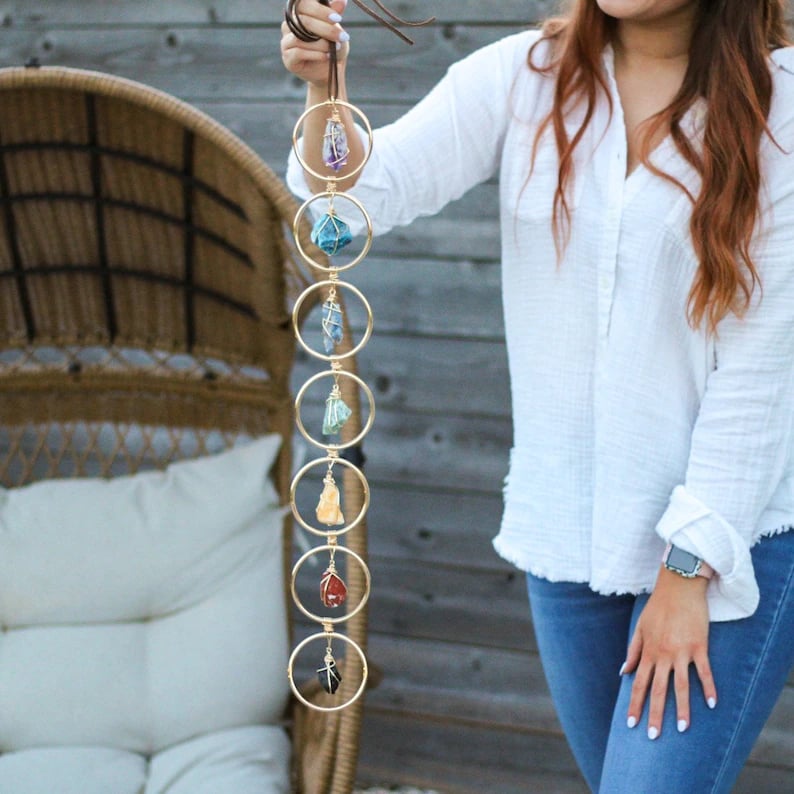 🔥Hot Sale🔥-Crystal 7 Chakra Gemstone Wall Decor