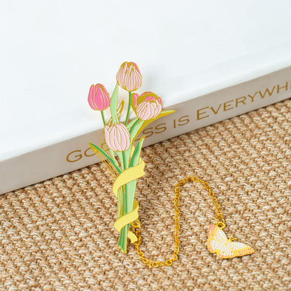 ✨Delicate Gift--🌷Metal Flower Bookmarks For Book Lovers