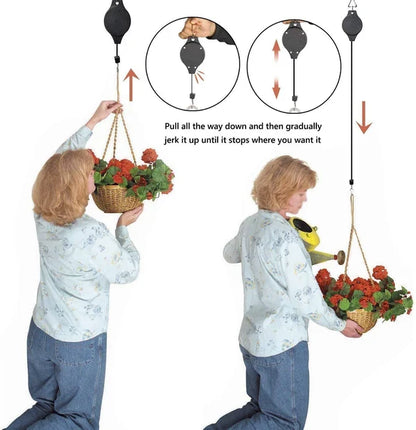 💥Blowout Sale 40% OFF🌳Plant Pulley Set For Garden Baskets Pots, Birds Feeder
