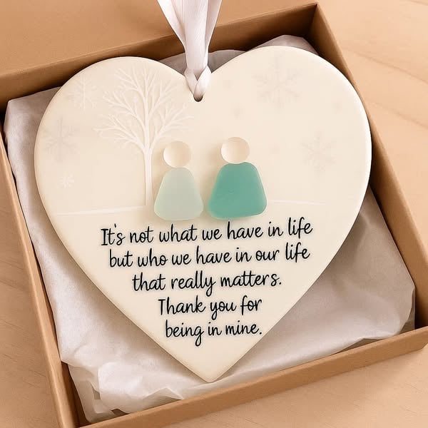 Heart-Shaped Sea Glass Friendship Decor