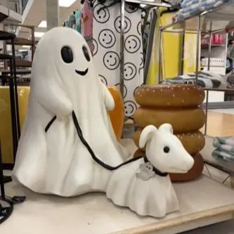 🎃2024 Halloween Ghost Walking Dog Statue👻