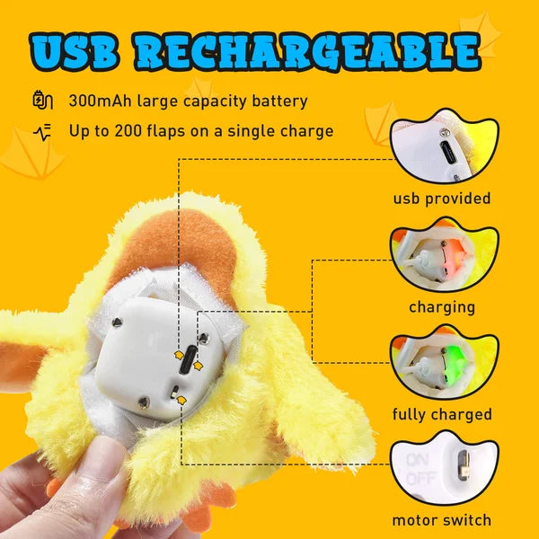 🐱Summer Hot Sale-48% Off 🔥 Cat Toys Rechargeable Flapping Duck🐱