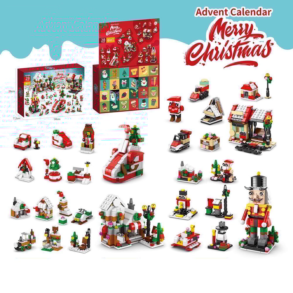 🔥Christmas Hot Sale-Advent Calendar Kids Christmas Building Blocks