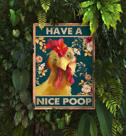 Funny Animal Poste -Vintage Bathroom Wall Art