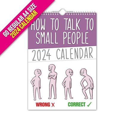 How to talk to small people – 2025 Wall Calendar - Funny - Quirky - Christmas